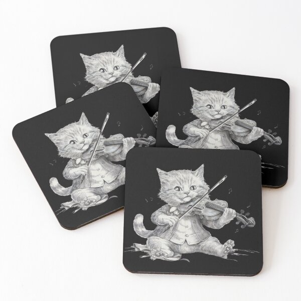 Item preview, Cute cat playing violin designed and sold by DesignsByJensen.