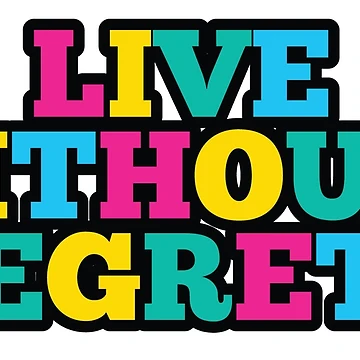 Imagen de la obra Live without regrets de DesignGoodStore