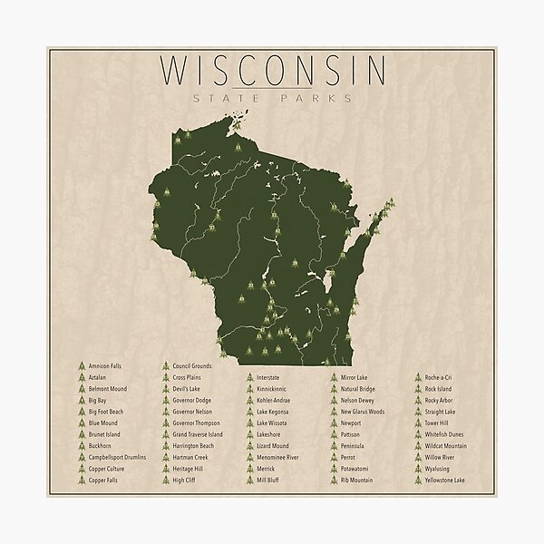 Item preview, Wisconsin Parks designed and sold by FinlayMcNevin.