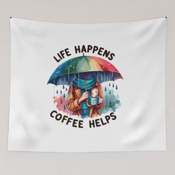 Item preview, ✨Funny Coffee & Sarcasm Quotes – Life happens coffee helps T-Shirts, Mugs, Stickers & More designed and sold by artedigital99.
