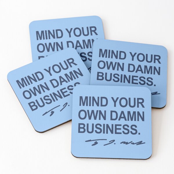 Item preview, Mind your own damn business - Tim Walz (navy signature) designed and sold by Thelittlelord.