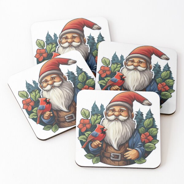 Item preview, Garden Gnome with Cardinal Bird designed and sold by -DEEWOLF-.