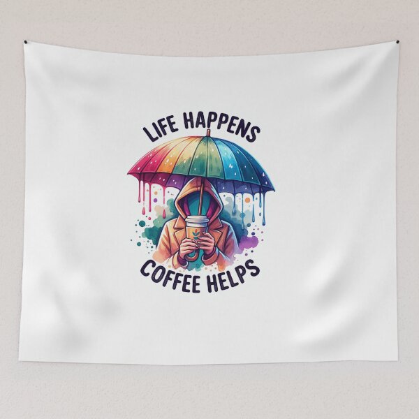 Item preview, ✨Funny Coffee & Sarcasm Quotes – Life happens coffee helps T-Shirts, Mugs, Stickers & More designed and sold by artedigital99.