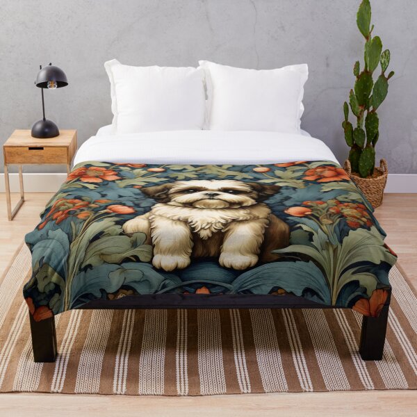 Item preview, Shih Tzu inspired by William Morris designed and sold by bloomandbark.