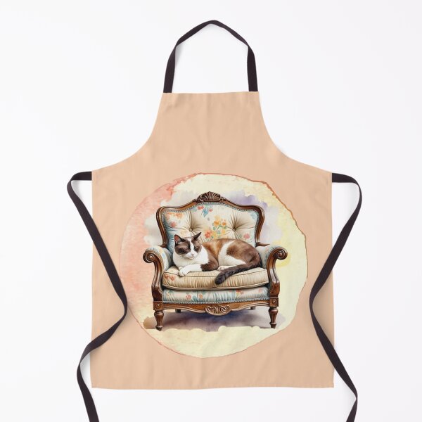 Item preview, Snowshoe cat sat on a comfy sofa chair designed and sold by BritishDelights.