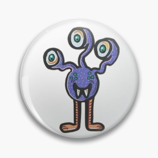 Item preview, Tri-Eyed Purple Alien designed and sold by ArtistryCindi.