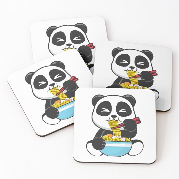 Item preview, Kawaii Panda Eating Ramen Soup designed and sold by Akikoart7.