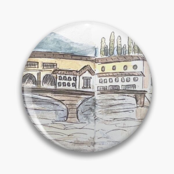 Item preview, Firenze Ponte Vecchio Watercolor Illustration  designed and sold by kriti130.