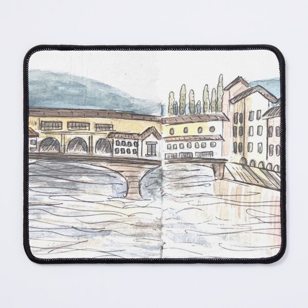Item preview, Firenze Ponte Vecchio Watercolor Illustration designed and sold by kriti130.