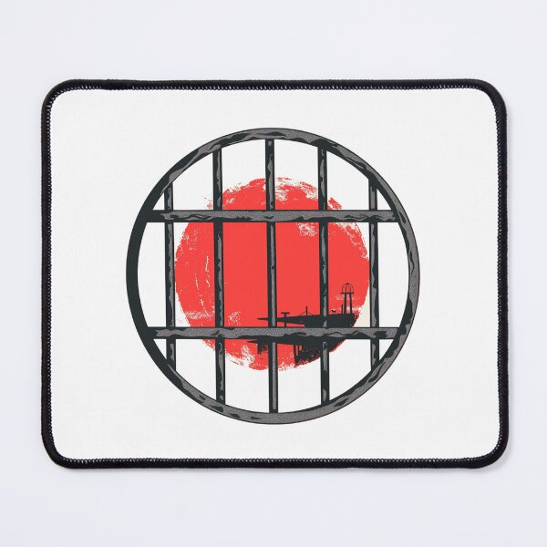 Item preview, Red Sun Behind Bars: A Gritty Reflection on Freedom and Confinement designed and sold by Ignorant-Artist.