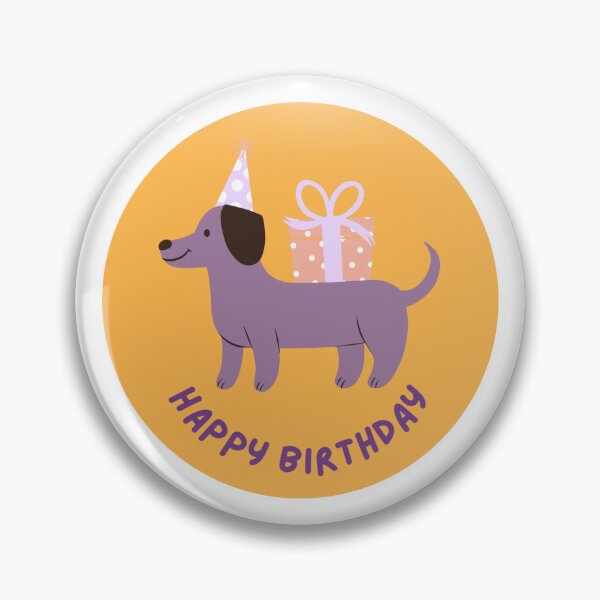 Item preview,  Happy Birthday purple dog designed and sold by BritishDelights.