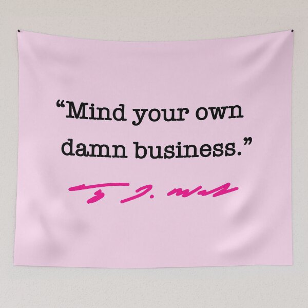 Artikelvorschau, Mind your own damn business - Tim Walz (black pink) entworfen und verkauft von Thelittlelord.