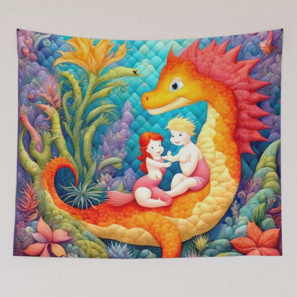 Item preview, A Dragon and Her Two Human Friends designed and sold by Owl-o-the-wisp.