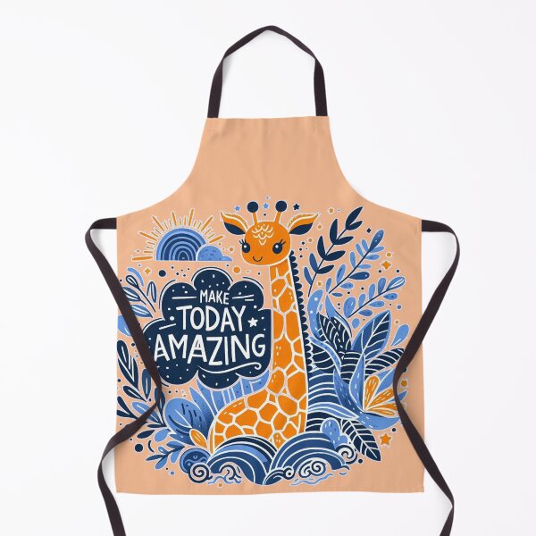 Item preview, orange Giraffe Navy blue Park Quote " MAKE TODAY AMAZING." designed and sold by Nanthanon.