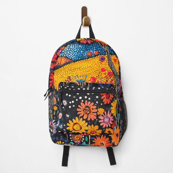 Item preview, Full Bloom Folk Art Landscape Floral designed and sold by Neika Shimm Designs.