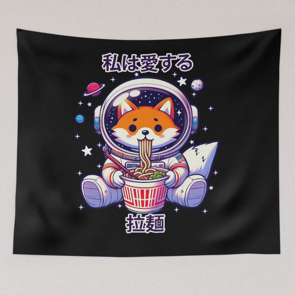 Item preview, kawaii astronaut foxon Galaxy Enjoy the Ramen designed and sold by BDLuck2021.