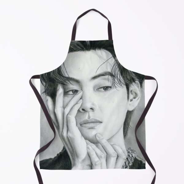 Item preview, BTS V Kim Taehyung hand drawn charcoal portrait designed and sold by CloudLily.