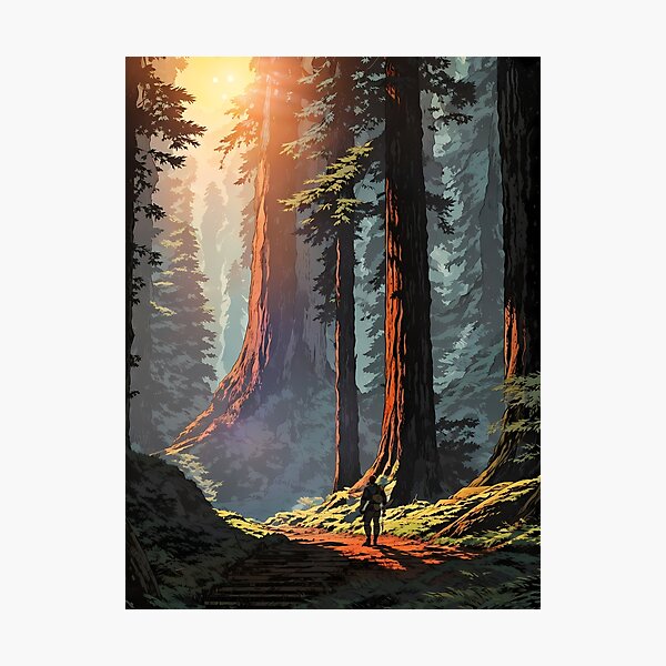 Item preview, Redwood Forest - A Nostalgic Comic Artwork designed and sold by LoFizzy.
