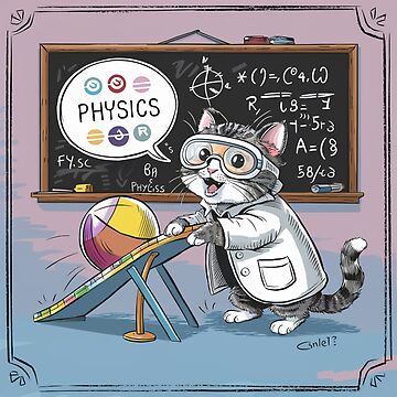 Artwork thumbnail, physicist cat by QuirkyQuipPixel