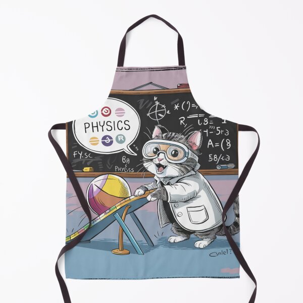 Item preview, physicist cat designed and sold by QuirkyQuipPixel.
