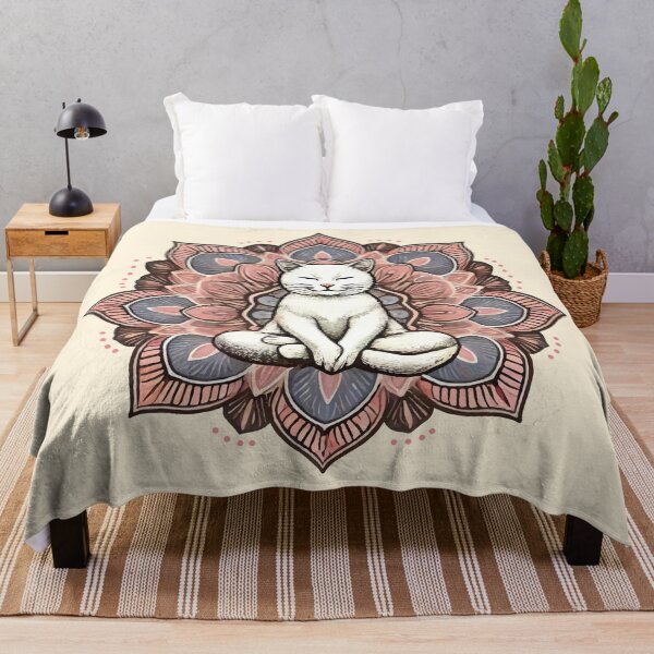 Item preview, Paws and Reflect Serene Meditative Mandala Cat designed and sold by DuxDesigns.