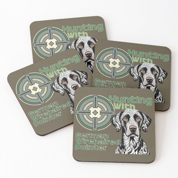 Item preview, German Wirehaired Pointer Hunting Companion designed and sold by SportyAndArtful.