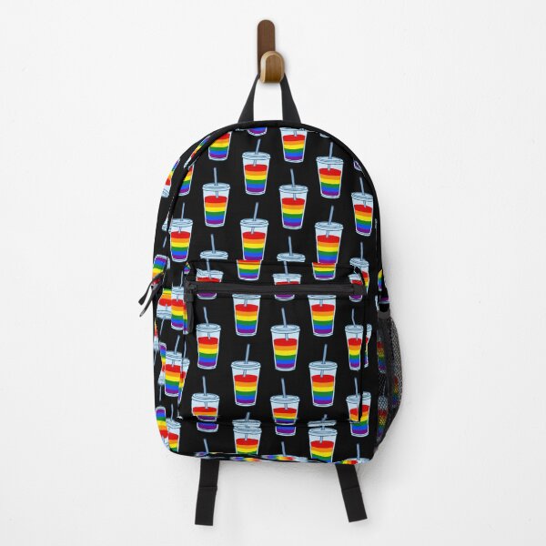 Item preview, Pattern of Plastic Coffee Cups with Straws LGBTQIA+ Flag designed and sold by AroAxel.