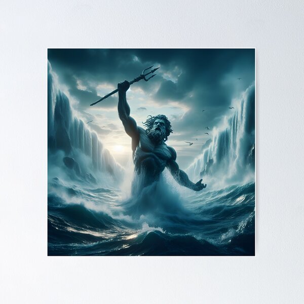 Item preview, Poseidon Greek God of the Seas designed and sold by GalleryBrisArt.