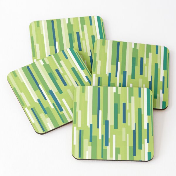 Item preview, Random Shades of Green Blue Stripes Pattern designed and sold by AriLady.