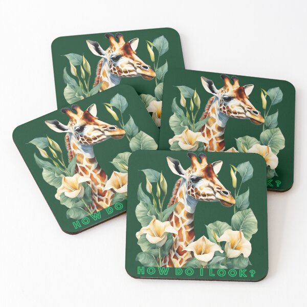 Item preview, A giraffe in the flowers - How do I look? designed and sold by agamilion.