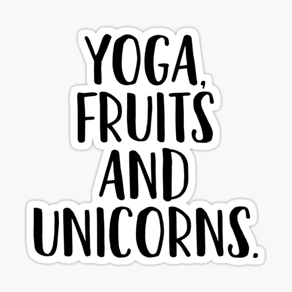 Item preview, Yoga Fruits Unicorns ~ Yoga Zen Inspiration designed and sold by StrangeStreet.