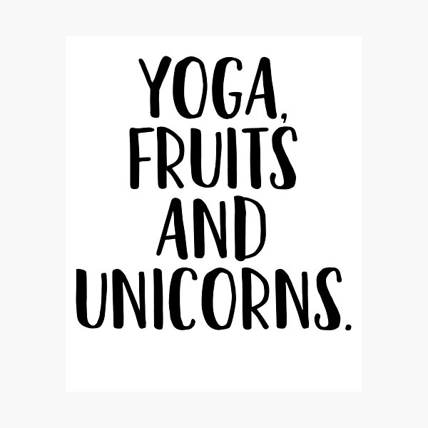 Item preview, Yoga Fruits Unicorns ~ Yoga Zen Inspiration designed and sold by StrangeStreet.