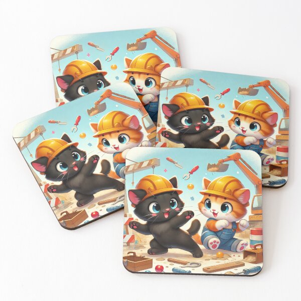 Item preview, Playful Kittens on the Construction Site V.2 designed and sold by NutSkyArt.