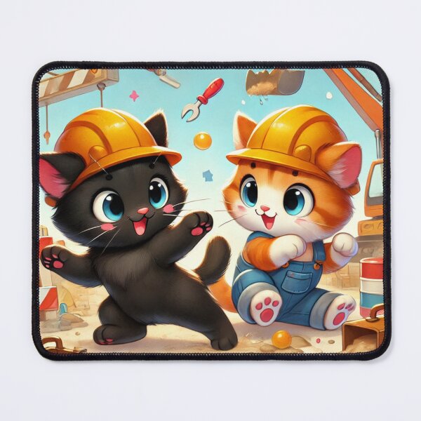 Item preview, Playful Kittens on the Construction Site V.2 designed and sold by NutSkyArt.