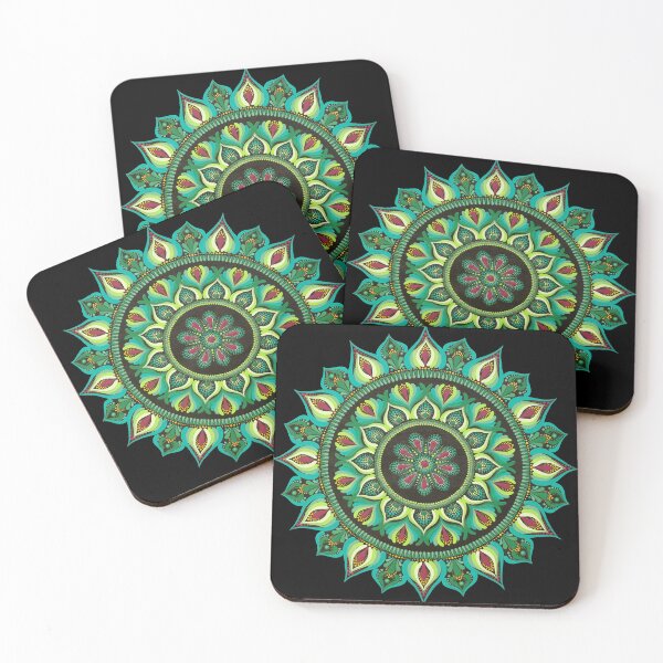 Item preview, Green and Purple Mandala - Heart Chakra - Dot Art designed and sold by AnnabellePineau.
