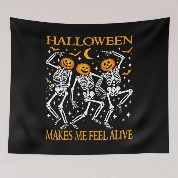 Item preview, Halloween Makes Me Feel Alive Dancing Skeletons Funny Halloween Costume  designed and sold by Bad Kitty Designz.