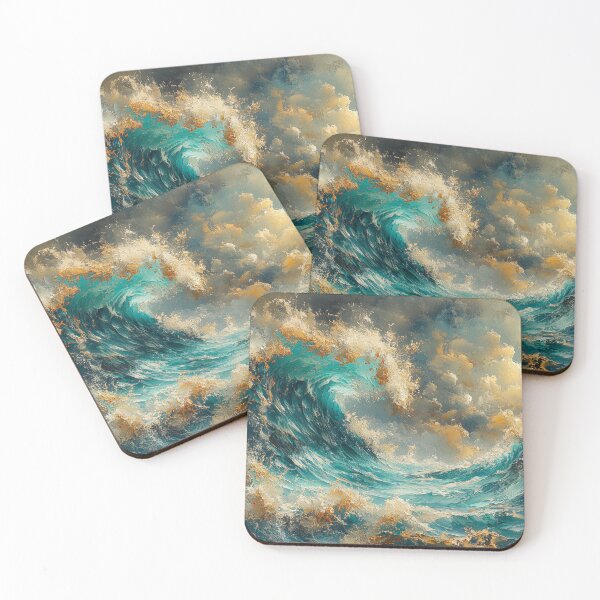 Item preview, Stormy Ocean at Sunrise Painting designed and sold by MargaretWiktor.