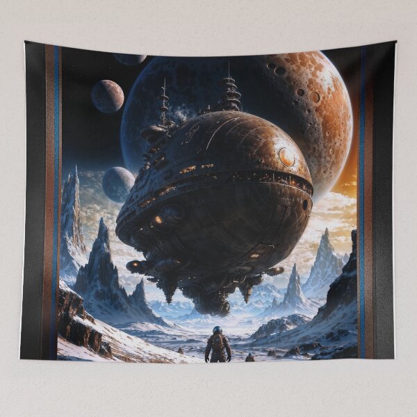Item preview, Explorers of the Planet Delphius An Odessey Of Cosmic Exploration Astounding AI Concept Art by Xzendor7 designed and sold by Xzendor7 Digital Art Creations.