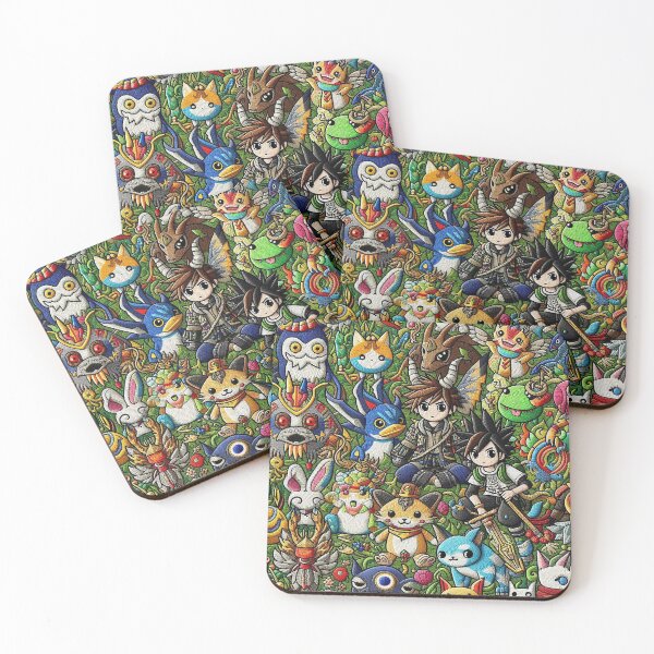 Item preview, Embroidered anime heroes and creatures designed and sold by Silbays.