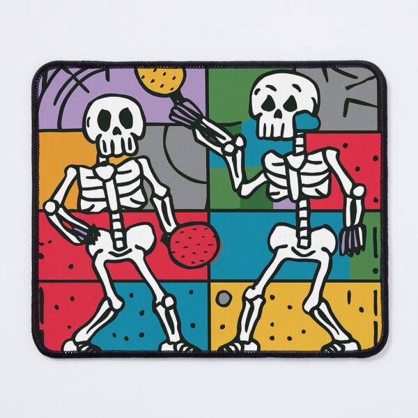 Item preview, Funny Cool Artsy Colorful Skeletons Playing Pickleball Abstract Art designed and sold by Nature's Fancy.
