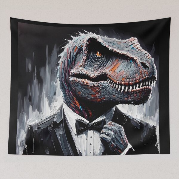 Aperçu de l'œuvre Cravate noire T-Rex créée et vendue par TrexAmbassador.