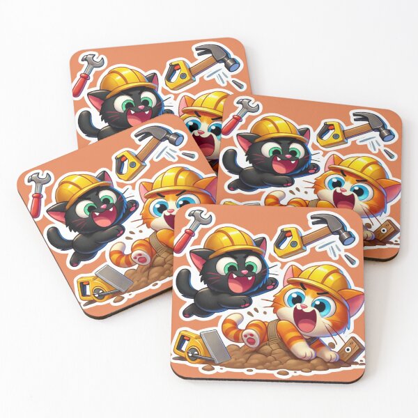 Item preview, Playful Kittens on the Construction Site V.3 designed and sold by NutSkyArt.