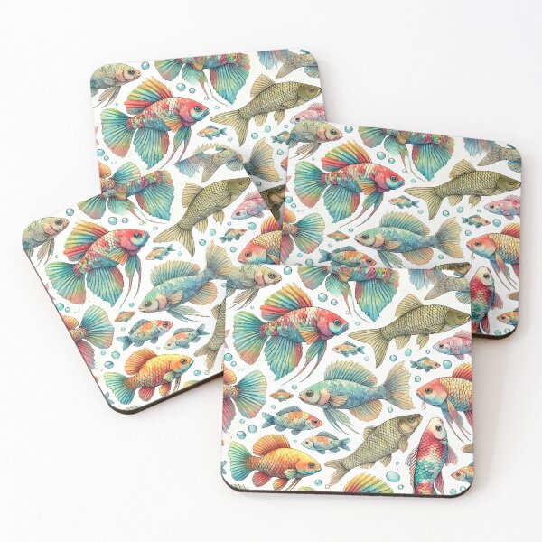 Item preview, Colorful Watercolor Fish Seamless Pattern designed and sold by Chokhdi289shop.