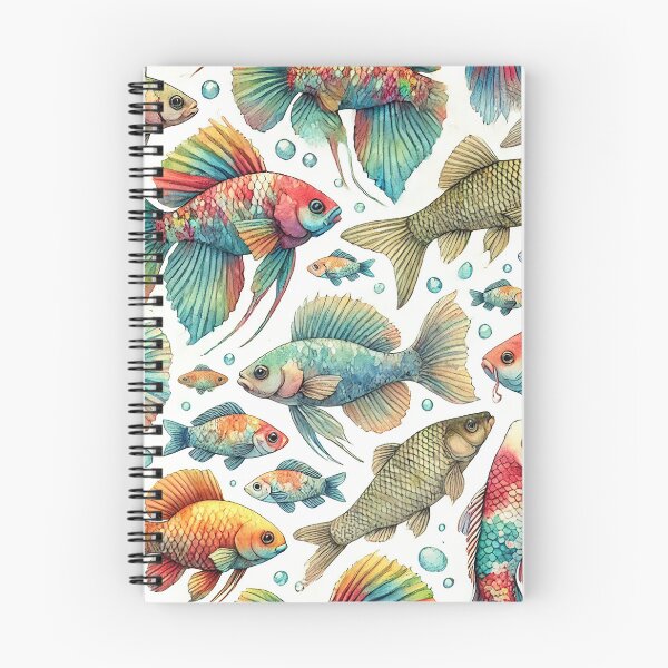 Item preview, Colorful Watercolor Fish Seamless Pattern designed and sold by Chokhdi289shop.