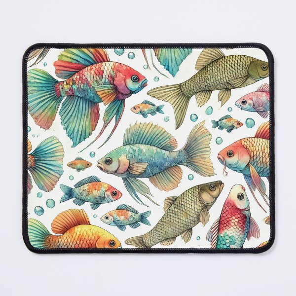 Item preview, Colorful Watercolor Fish Seamless Pattern designed and sold by Chokhdi289shop.