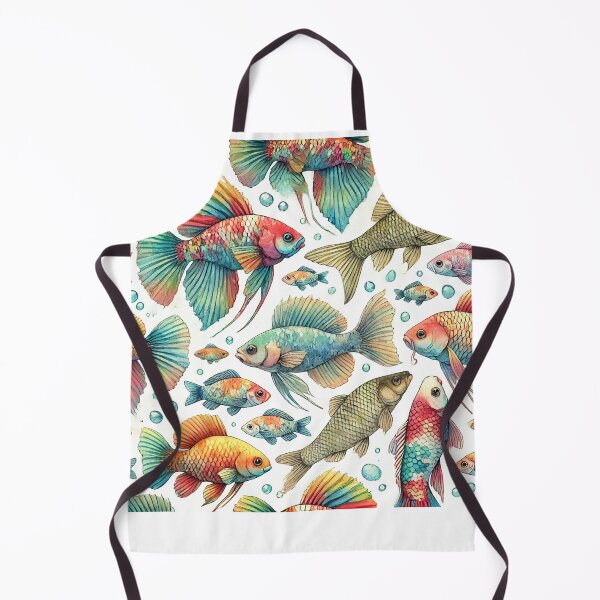 Item preview, Colorful Watercolor Fish Seamless Pattern designed and sold by Chokhdi289shop.