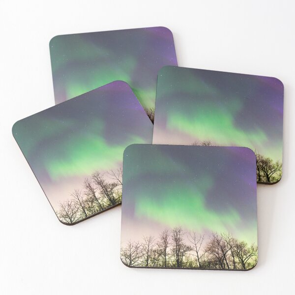 Item preview, Northern Lights Dancing over Trees designed and sold by Amy Mitchell.