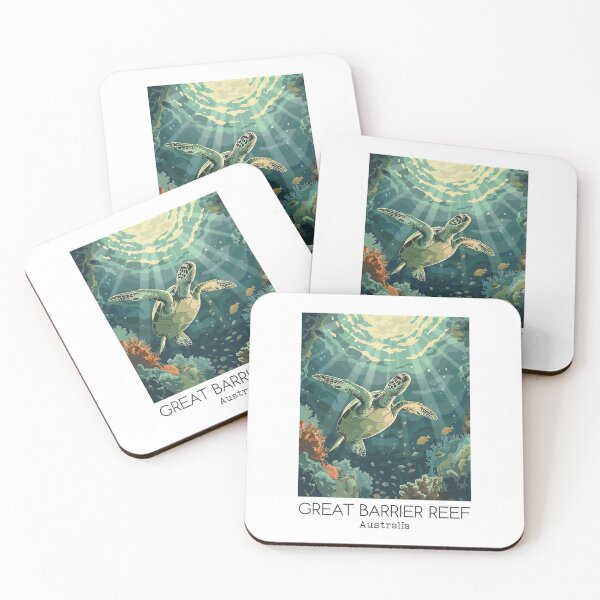 Item preview, A Vintage Travel Illustration of Great Barrier Reef Marine Park - Australia  designed and sold by GoodOldVintage.