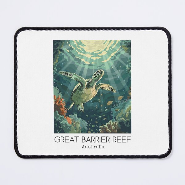 Item preview, A Vintage Travel Illustration of Great Barrier Reef Marine Park - Australia  designed and sold by GoodOldVintage.