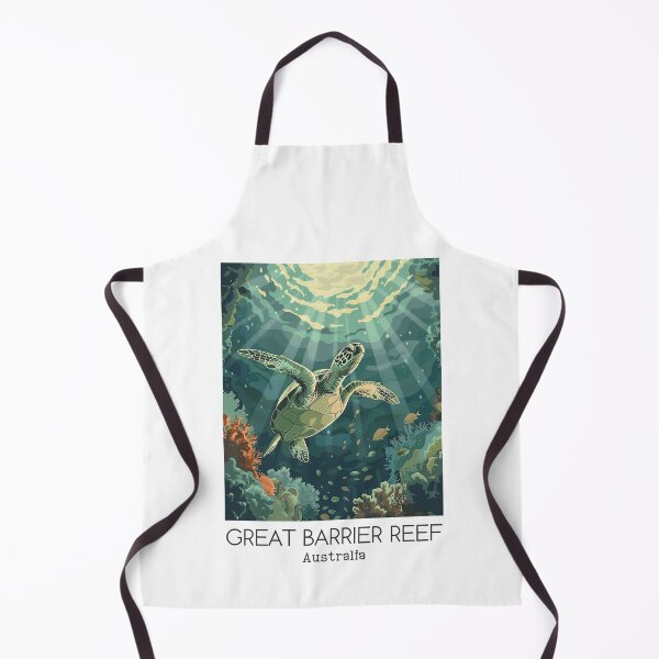 Item preview, A Vintage Travel Illustration of Great Barrier Reef Marine Park - Australia  designed and sold by GoodOldVintage.